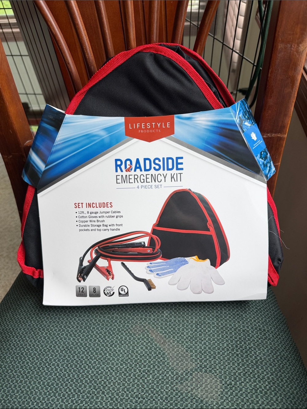 Lifestyle Roadside Emergency Kit - Red & Black 4-Piece Set - Picture 2 of 2